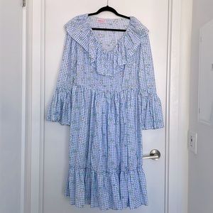 Gingham Cottage Core Ruffle Dress